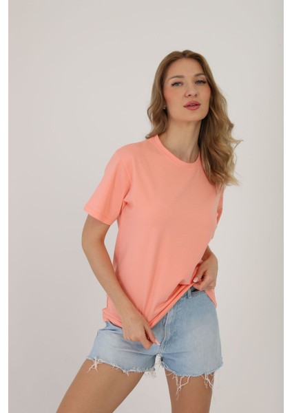 One Two Three Kadın T-Shirt %95 Koton %5 Elestan fiyatları