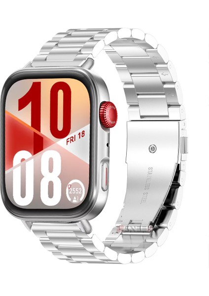 Huawei Watch Fit 4 Fit 4 Pro Uyumlu Paslanmaz Döküm Çelik Metal Kordon Dayanıklı ve Şık
