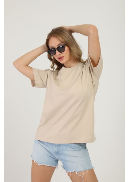 One Two Three Kadın T-Shirt %95 Koton %5 Elestan fiyatları