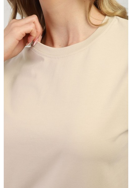 One Two Three Kadın T-Shirt %95 Koton %5 Elestan modelleri