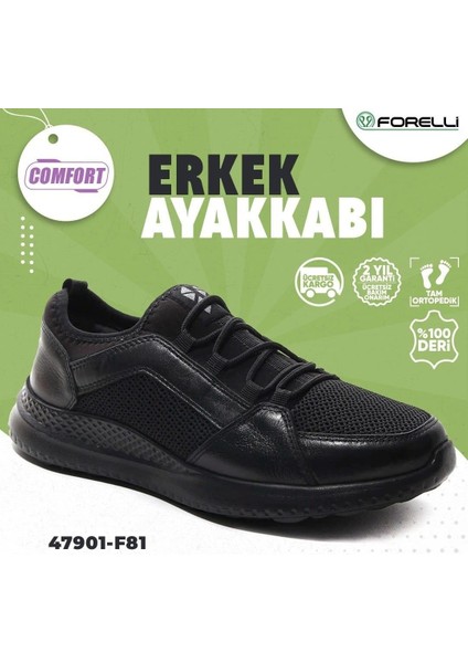 47901-G Siyah Erkek Comfort Ayakkabı