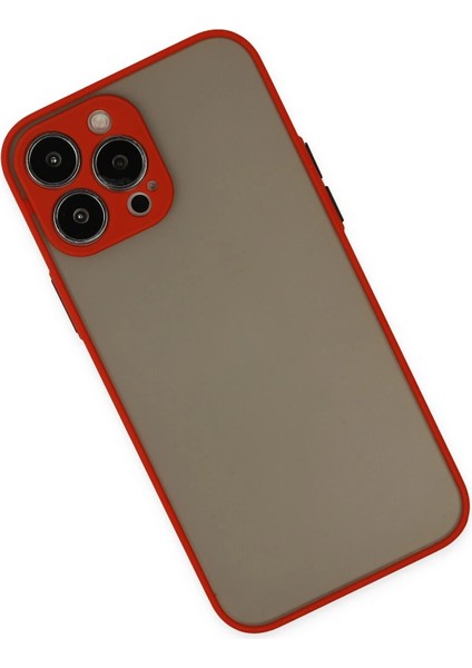 Iphone 15 Pro Kılıf Montreal Silikon Kapak - Kırmızı Bstmy