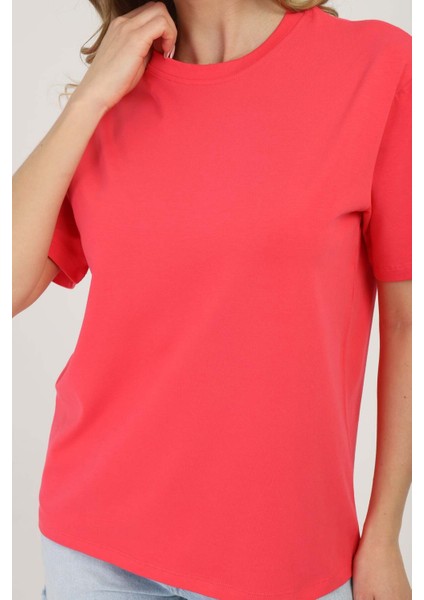 One Two Three Kadın T-Shirt %95 Koton %5 Elestan modelleri