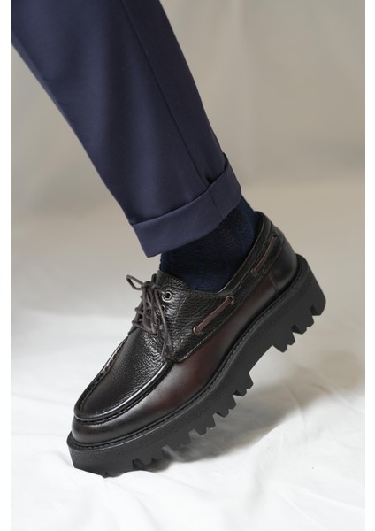 K512 Ortega Model Hakiki Deri El Yapımı Erkek Kahverengi Casual Ayakkabı fırsatları