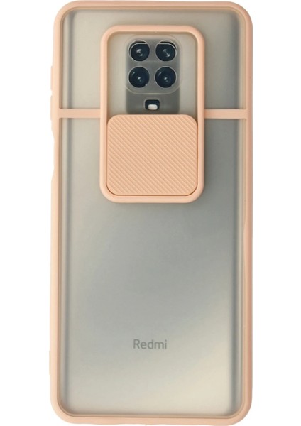 Xiaomi Redmi Note 9 Pro Kılıf Palm Buzlu Kamera Sürgülü Silikon - Pembe Bstmy