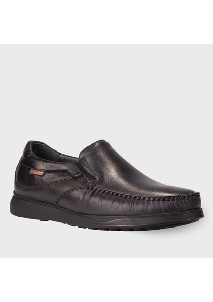 Meyan 35301-G Siyah Erkek Günlük Deri Comfort Ayakkabı