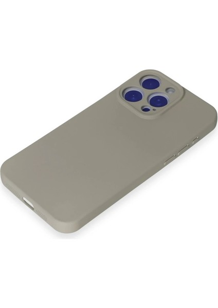 Iphone 15 Pro Max Kılıf Nano Içi Kadife Silikon - Titan Gri Bstmy