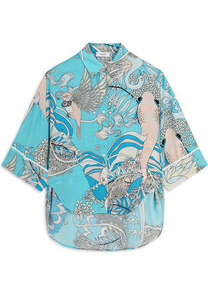 Görsel Baskılı Truvakar Kol Gömlek TS1250025221089