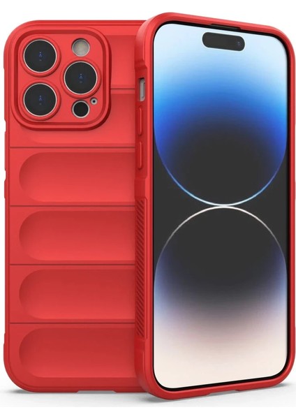 Iphone 15 Pro Kılıf Optimum Silikon - Kırmızı Bstmy