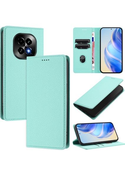 Realme C63 5g Için Kılıf Manyetik Kapatma Ince Rfıd Engelleme Deri Cüzdan Telefon Kılıfı Kart Yuvaları ile (Yurt Dışından)