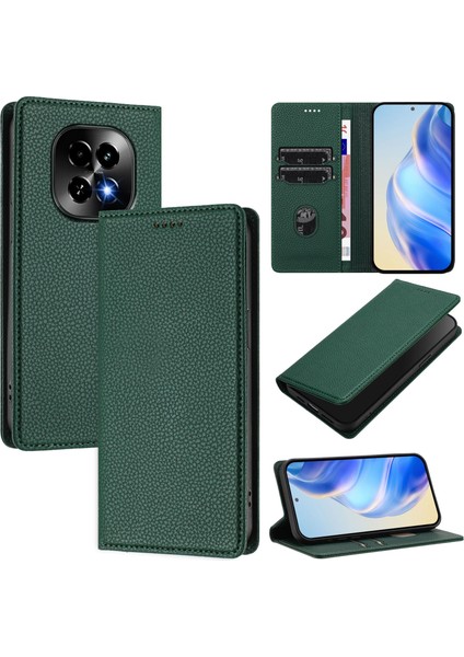 Realme C63 5g Için Kılıf Manyetik Kapatma Ince Rfıd Engelleme Deri Cüzdan Telefon Kılıfı Kart Yuvaları ile (Yurt Dışından)