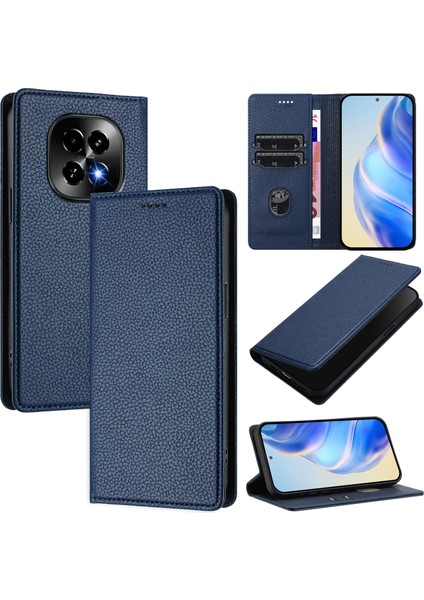 Realme C63 5g Için Kılıf Manyetik Kapatma Ince Rfıd Engelleme Deri Cüzdan Telefon Kılıfı Kart Yuvaları ile (Yurt Dışından)