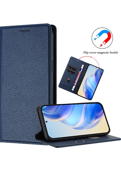Realme C63 5g Için Kılıf Manyetik Kapatma Ince Rfıd Engelleme Deri Cüzdan Telefon Kılıfı Kart Yuvaları ile (Yurt Dışından)
