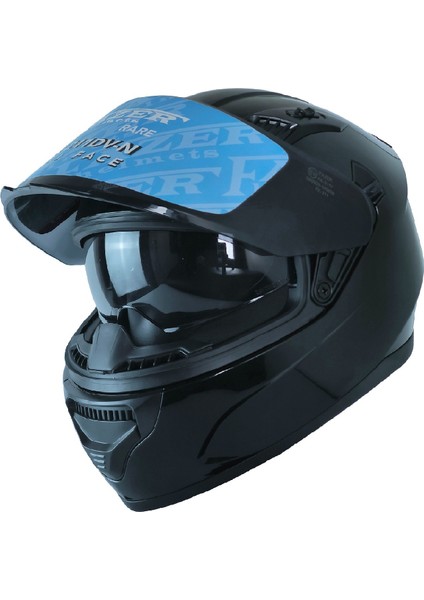 Motosiklet Kask Ece 22.R06 Double Vizörlü Full Face Motor Kaskı Black fiyatları