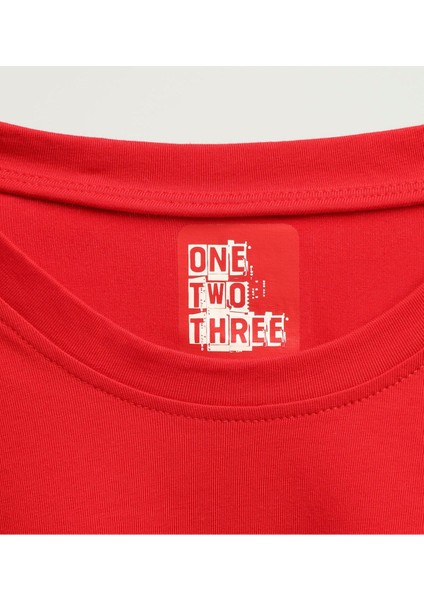 One Two Three Kadın T-Shirt %95 Koton %5 Elestan fırsatları