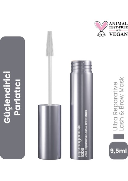 Kaş Kirpik Maskesi 9.5ml - Su Bazlı Parlatıcı Nemlendirici Onarıcı Vegan (%1 Keratin – Biotin)