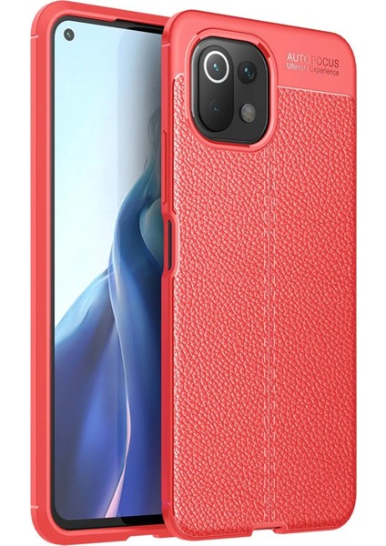 Xiaomi Mi 11 Lite Kılıf Auto Focus Kapak - Kırmızı Bstmy