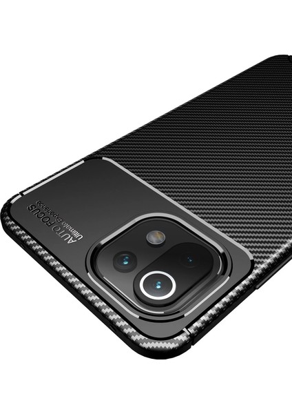 Xiaomi Mi 11 Lite Kılıf Auto Focus Karbon Kapak - Lacivert Bstmy