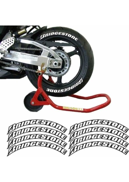 M Power Kırmızı 3D Lastik Yanak Yazısı