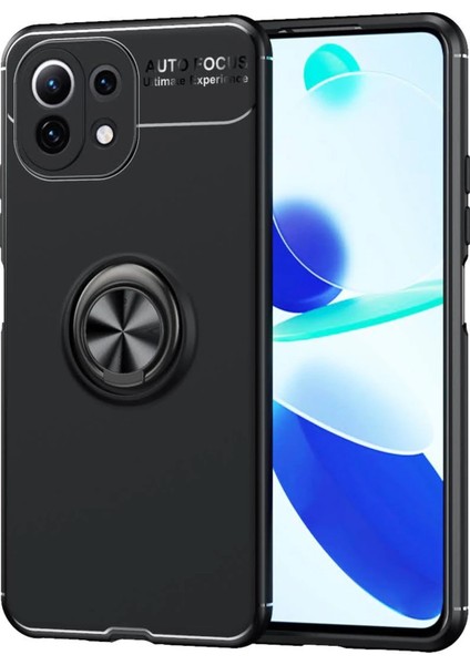 Xiaomi Mi 11 Lite Kılıf Range Yüzüklü Silikon - Siyah Bstmy
