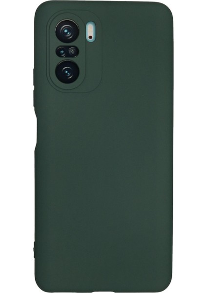 Xiaomi Poco F3 Kılıf Nano Içi Kadife Silikon - Koyu Yeşil Bstmy