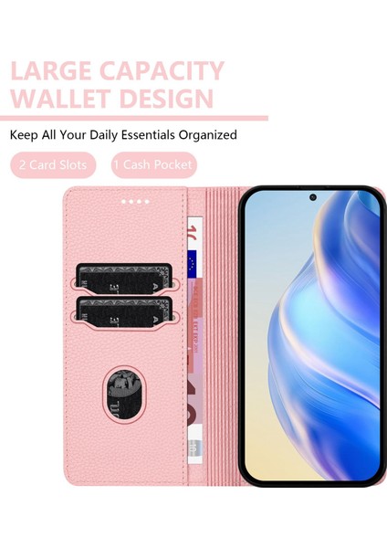 Tecno Spark 10 Pro 4g Için Kılıf Manyetik Kapatma Ince Rfıd Engelleme Deri Cüzdan Telefon Kılıfı Kart Yuvaları ile (Yurt Dışından)