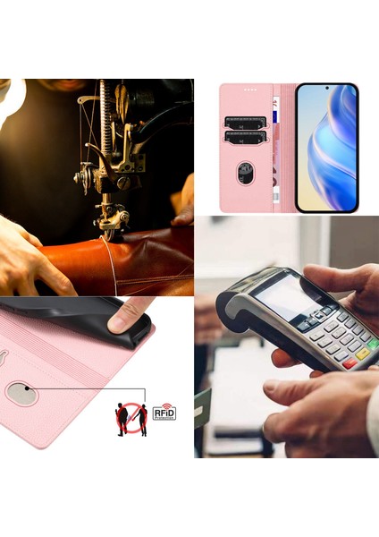 Tecno Spark 10 Pro 4g Için Kılıf Manyetik Kapatma Ince Rfıd Engelleme Deri Cüzdan Telefon Kılıfı Kart Yuvaları ile (Yurt Dışından)