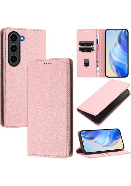 Samsung Galaxy S23 Plus Için Kılıf Manyetik Kapatma Ince Rfıd Engelleme Deri Cüzdan Telefon Kılıfı Kart Yuvaları ile (Yurt Dışından)