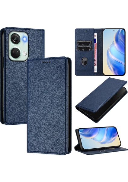 Oneplus Nord 3 Için Kılıf Manyetik Kapatma Ince Rfıd Engelleme Deri Cüzdan Telefon Kılıfı Kart Yuvaları ile (Yurt Dışından)