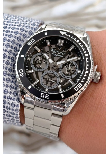 Function 3 Atm Siyah Gümüş Çelik Kordon&kasa Erkek Kol Saati+Bileklik ZMFER094