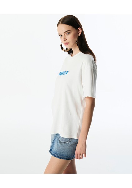 Slogan Nakışlı Oversıze T-Shırt TS1250070154018