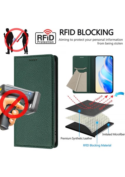 Oppo Reno 11F 5g Için Kılıf Manyetik Kapatma Ince Rfıd Engelleme Deri Cüzdan Telefon Kılıfı Kart Yuvaları ile (Yurt Dışından) fırsatları
