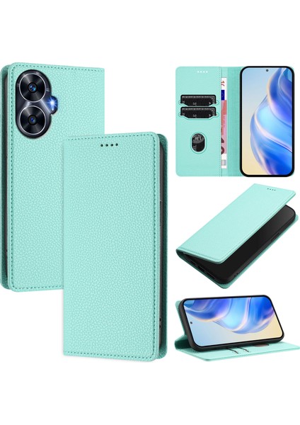 Realme C55 4g Için Kılıf Manyetik Kapatma Ince Rfıd Engelleme Deri Cüzdan Telefon Kılıfı Kart Yuvaları ile (Yurt Dışından)