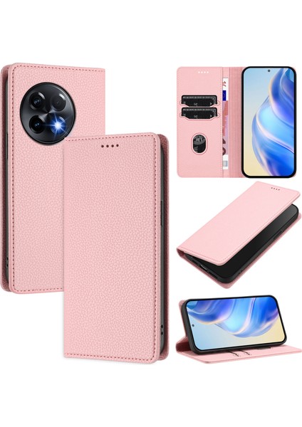 Oneplus 11R 5g Için Kılıf Manyetik Kapatma Ince Rfıd Engelleme Deri Cüzdan Telefon Kılıfı Kart Yuvaları ile (Yurt Dışından)