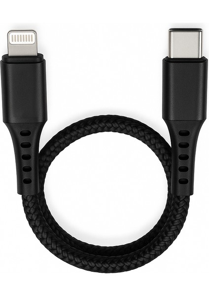 iPhone ile Uyumlu Data ve Şarj Kablo, Type-C To Lightning Kablo, 29 cm Uzunluk, USB C To Lightning ile Uyumlu Kablosu ZR51