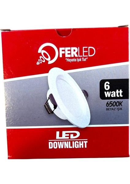 , (10 Adet) 6W LED Spot, Gömme Spot, LED Panel, 6500 K Beyaz Işık, Iç Mekan, Sıva Altı LED Spot modelleri