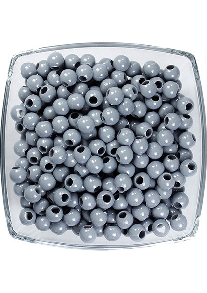 Makrome Boncuk Açık Gri