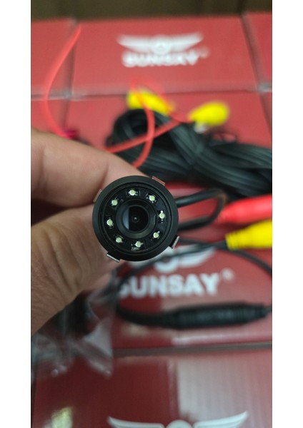 Araç Geri Kamerası Hd 8 LED Gece Görüş Geniş Açı Su Geçirmez