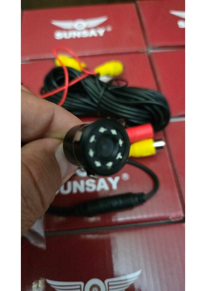 Araç Geri Kamerası Hd 8 LED Gece Görüş Geniş Açı Su Geçirmez