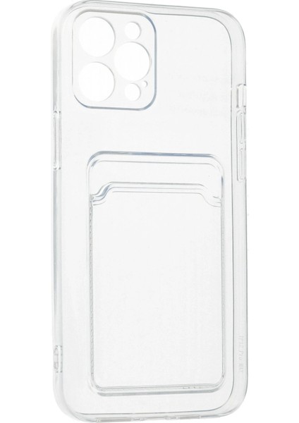 Iphone 12 Pro Max Kılıf Kart Şeffaf Silikon - Şeffaf Bstmy