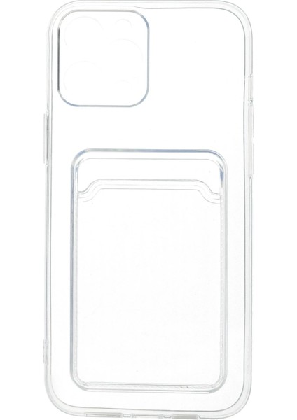 Iphone 12 Pro Max Kılıf Kart Şeffaf Silikon - Şeffaf Bstmy