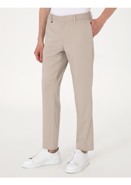 Erkek Bej Slim Fit Kumaş Pantolon 50306715-VR012