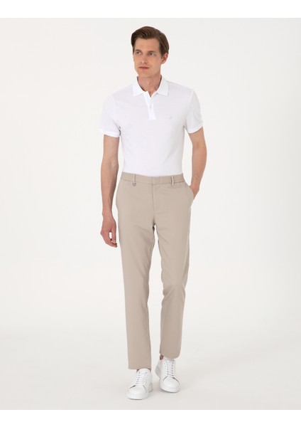 Erkek Bej Slim Fit Kumaş Pantolon 50306715-VR012