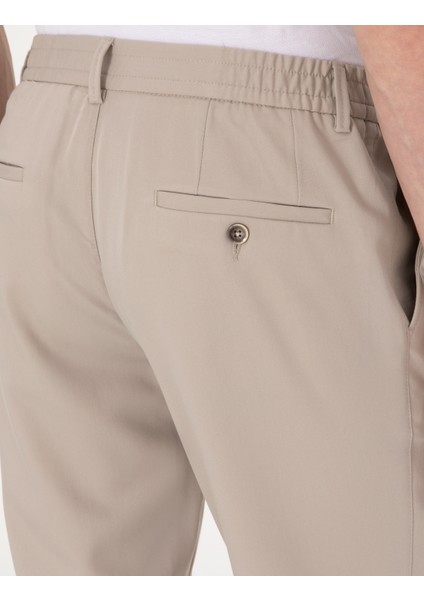 Erkek Bej Slim Fit Kumaş Pantolon 50306715-VR012