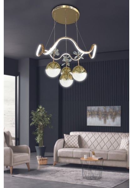 Zikzak 4 Toplu Modern Sarkıt LED Avize fiyatları