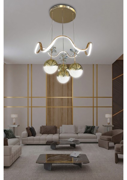 Zikzak 4 Toplu Modern Sarkıt LED Avize modelleri