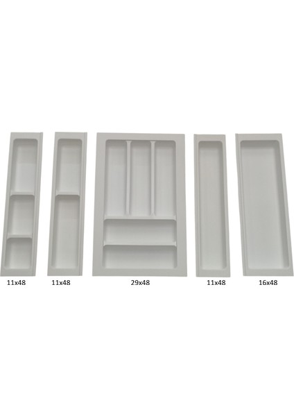 Mutfak Çekmece İçi Kaşıklık Beyaz 74 cm X 48 cm (yanlar Ve Boydan 4,5 Cm Kesilebilir) modelleri