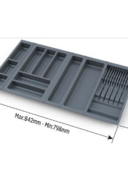 Çekmece içi kaşıklık ve Bıçaklık 84x48 Yandan ve Boydan 4,5 cm kesilebilir