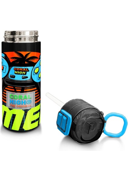 Kids Erkek Desenli Pipetli ve Direkt Içim Çelik Termos 500 ml modelleri