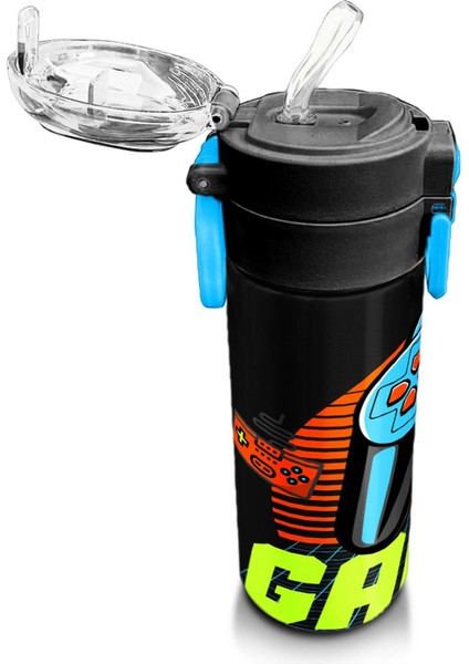 Kids Erkek Desenli Pipetli ve Direkt Içim Çelik Termos 500 ml indirimleri